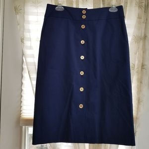 Talbots Navy Pencil skirt,  New with tags,  Size 6